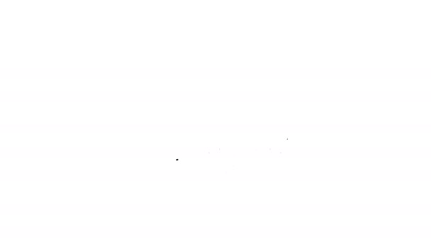 Graue Weltkugel mit fliegendem Liniensymbol auf weißem Hintergrund. Flugzeuge fliegen um den Planeten Erde. Flugzeug-Ikone. 4k Video Motion Graphic Animation — Stockvideo