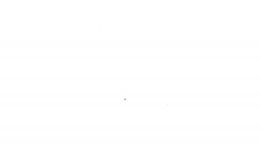 Gri Sil dosya belge satır simgesi beyaz arka plan üzerinde. Reddedilen belge simgesi. Kağıt üzerinde çapraz. 4k Video hareket grafik animasyon