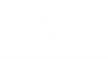 Gri Kağıt para amerikan doları nakit çizgi simgesi beyaz arka plan üzerinde. Para banknotları dolar simgesi ile yığını. Fatura para birimi. 4k Video hareket grafik animasyon