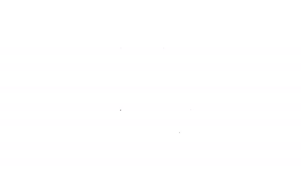 Calendrier gris avec l'icône de ligne de coche sur fond blanc. Animation graphique de mouvement vidéo 4K — Video