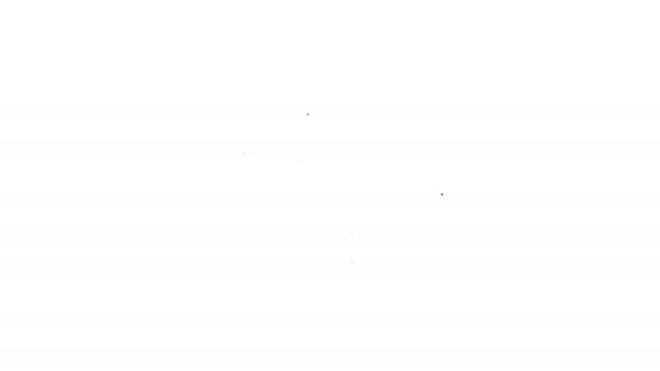 Graues Symbol der Warteschlange auf weißem Hintergrund. Wartezeit-Symbol. Sanduhr. 4k Video Motion Graphic Animation — Stockvideo