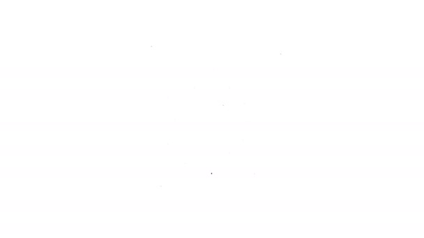 Beyaz arka planda Gri Çalar saat çizgisi simgesi. Uyan, konsepti kaldır. Zaman işareti. 4k Video hareket grafik animasyon — Stok video