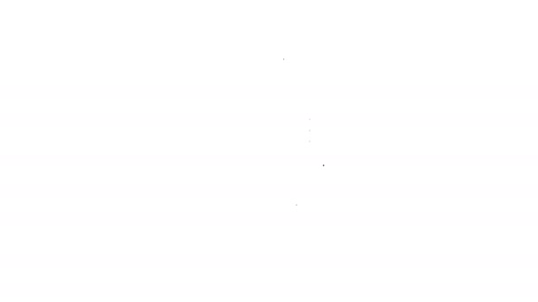 Grijs diskette back-up lijn pictogram op witte achtergrond. Diskette teken. 4k video Motion grafische animatie — Stockvideo