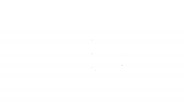 Graues Datenbankschutzzeilensymbol auf weißem Hintergrund. Sichere Datenbank-Symbol. 4k Video Motion Graphic Animation — Stockvideo