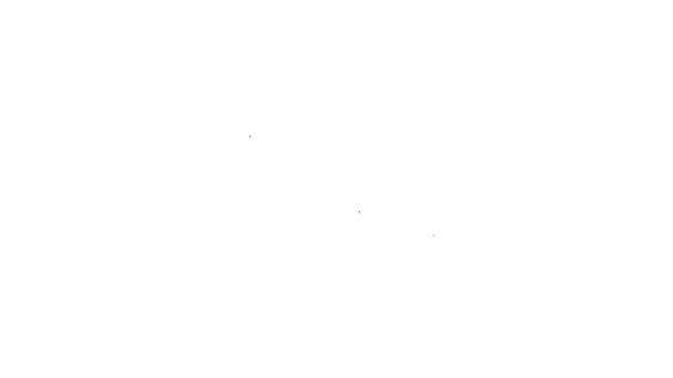 Grigio Elimina l'icona della riga della cartella su sfondo bianco. Cartella con cestino. Elimina o cartella di errore. Chiudi il segno della cartella delle informazioni del computer. Animazione grafica 4K Video motion — Video Stock