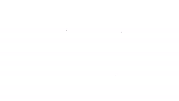 Graues FTP-Ordnerzeilensymbol auf weißem Hintergrund. Konzept der Software-Aktualisierung, FTP-Übertragungsprotokoll, Router, Teamwork-Tool-Management, Kopierprozess, Informationen. 4k Video Motion Graphic Animation — Stockvideo