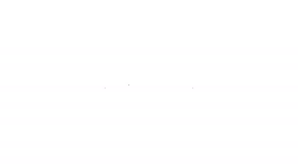 Icono de línea de coches grises sobre fondo blanco. Animación gráfica de vídeo 4K — Vídeo de stock