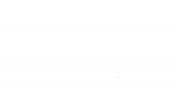 Cinza Carregando o ícone da linha no fundo branco. Download em andamento. Ícone da barra de progresso. Animação gráfica em movimento de vídeo 4K — Vídeo de Stock
