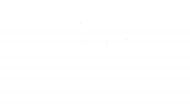 Grau zwei gekreuzte Hämmer Linie Symbol auf weißem Hintergrund. Werkzeug zur Reparatur. 4k Video Motion Graphic Animation — Stockvideo