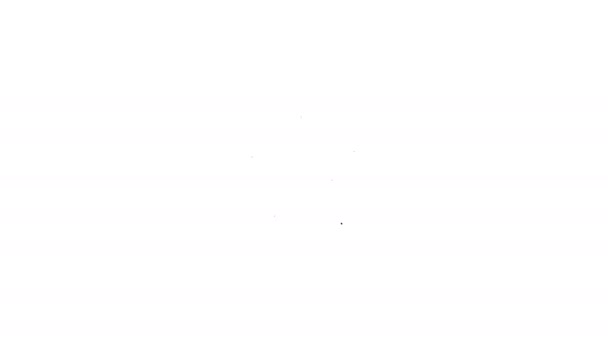Γκρι αστυνομικό εικονίδιο γραμμή σήμα σε λευκό φόντο. Πινακίδα του σερίφη. κίνηση γραφικού κινουμένων σχεδίων 4K βίντεο — Αρχείο Βίντεο