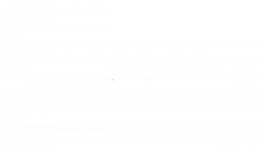 Beyaz arka plan üzerinde Gri Ufo uçan uzay gemisi çizgi simgesi. Uçan. Uzaylı uzay gemisi. Fütüristik bilinmeyen uçan nesne. 4k Video hareket grafik animasyon