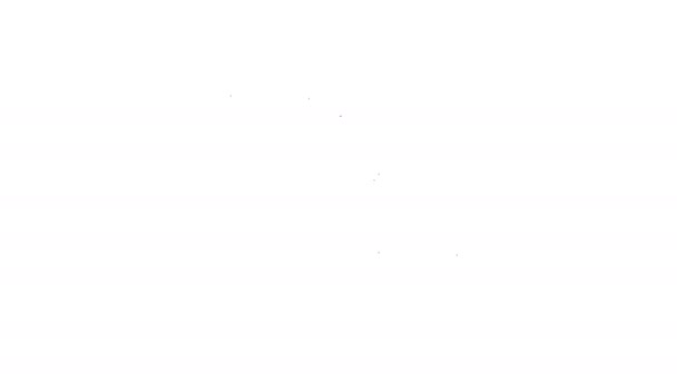 Beyaz arka planda Gri Klasör ağaç çizgi simgesi. Bilgisayar ağı dosya klasörü organizasyon yapısı akış şeması. 4k Video hareket grafik animasyon — Stok video