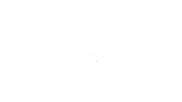 Icono de línea de servicio de streaming de música gris sobre fondo blanco. Computación en la nube de sonido, transmisión de medios en línea, canción en línea, onda de audio. Animación gráfica de vídeo 4K — Vídeos de Stock