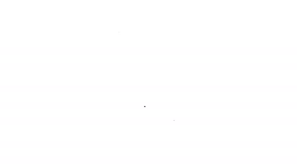 Grijs bestandslijn pictogram delen op witte achtergrond. Bestanden delen. Bestandsoverdracht teken. 4k video Motion grafische animatie — Stockvideo