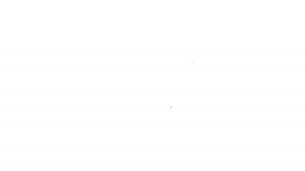 Grey Folder ícone da linha de download no fundo branco. Animação gráfica em movimento de vídeo 4K — Vídeo de Stock