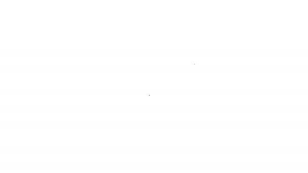 Graues Share-Ordner-Line-Symbol auf weißem Hintergrund. Ordnerfreigabe. Ordner-Überweisungszeichen. 4k Video Motion Graphic Animation — Stockvideo
