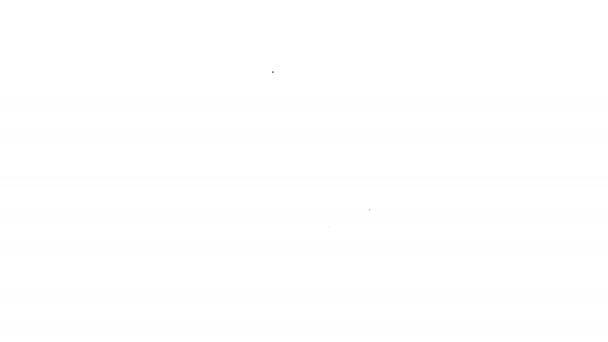 Grauer Flugmodus im Handy-Leitungssymbol auf weißem Hintergrund. Flugzeug oder Flugzeug Flug Offline-Modus Passagierregulierung Fluggesellschaft. 4k Video Motion Graphic Animation — Stockvideo