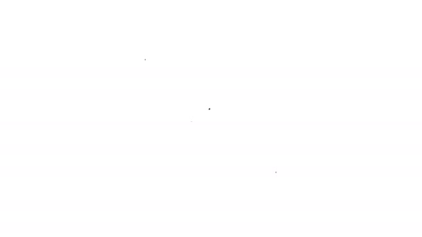 Icono de línea de dinero de reembolso gris sobre fondo blanco. Servicios financieros, concepto de devolución de efectivo, reembolso de dinero, retorno de la inversión, cuenta de ahorros. Animación gráfica de vídeo 4K — Vídeo de stock