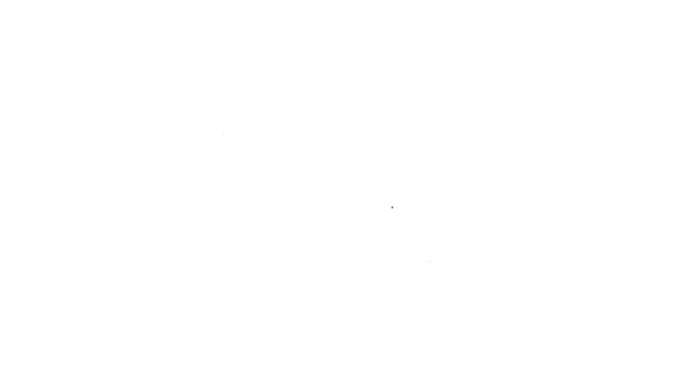 Icona della linea di riduzione delle emissioni di metano grigio su sfondo bianco. Modello molecolare CH4 e formula chimica. Gas di palude. Gas naturale. Animazione grafica 4K Video motion — Video Stock
