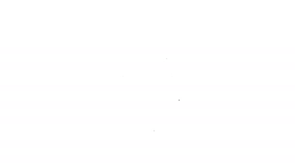 Grey Car ícone de linha de compartilhamento no fundo branco. Sinal de partilha de carros. Conceito de serviço de aluguer de transporte. Animação gráfica em movimento de vídeo 4K — Vídeo de Stock