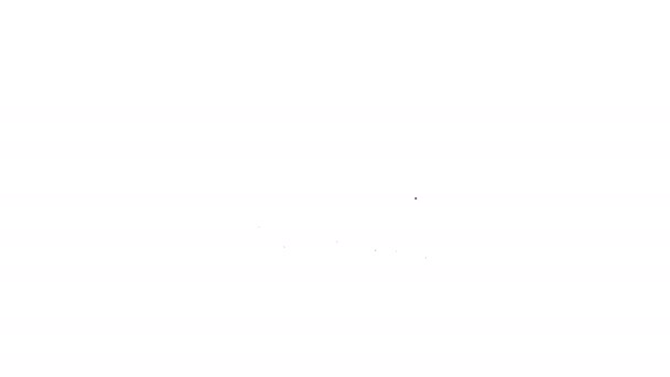 Серый Car sharing with group of people line icon on white fone. Каршеринговый знак. Концепция аренды транспорта. Видеографическая анимация 4K — стоковое видео