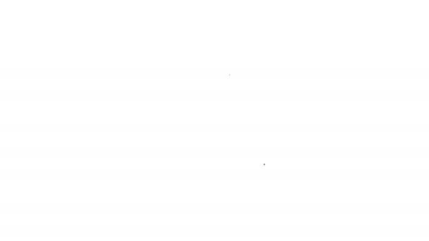 Grey Car ícone de linha de compartilhamento no fundo branco. Sinal de partilha de carros. Conceito de serviço de aluguer de transporte. Animação gráfica em movimento de vídeo 4K — Vídeo de Stock