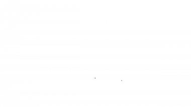 Beyaz arka plan üzerinde Gri Asic Miner çizgi simgesi. Kripto para madenciliği ekipman ve donanım. Uygulamaya özel entegre devre. 4k Video hareket grafik animasyon