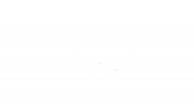 Beyaz arka planda Gri Cpu madenciliği çiftlik satırı simgesi. Mikroçipin içinde Bitcoin işareti. Kripto para madenciliği topluluğu. Dijital para. 4k Video hareket grafik animasyon