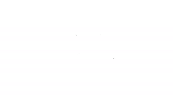 Graues Minenkonzept mit Monitor und Spitzhacke-Liniensymbol auf weißem Hintergrund. Blockchain-Technologie, Kryptowährungs-Mining, digitaler Geldmarkt. 4k Video Motion Graphic Animation — Stockvideo