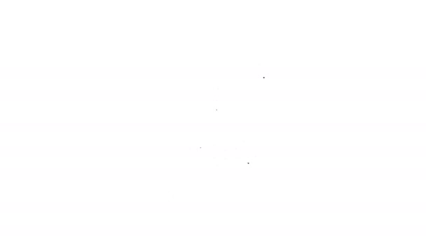 Graue Beweise für das Pfahlzeilensymbol auf weißem Hintergrund. Kryptowährungswirtschaft und Finanzsammlung. 4k Video Motion Graphic Animation — Stockvideo