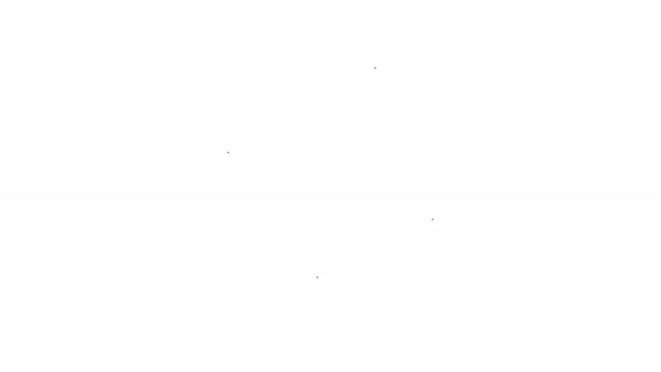 Icono de línea de tecnología Blockchain gris sobre fondo blanco. Signo de datos criptomoneda. Negocio abstracto de tecnología de red de cadena de bloques geométricos. Animación gráfica de vídeo 4K — Vídeos de Stock