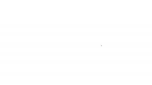 Grigio Blockchain icona della linea di tecnologia su sfondo bianco. Segnale di criptovaluta. Abstract geometrico blocco catena di business tecnologia di rete. Animazione grafica 4K Video motion — Video Stock