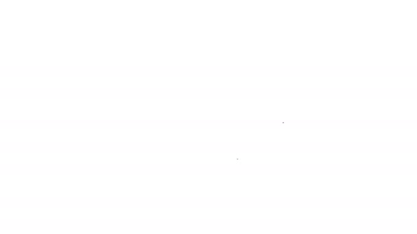 Grigio Cryptocurrency nube mineraria icona linea su sfondo bianco. Tecnologia Blockchain, bitcoin, mercato monetario digitale, portafoglio cryptocoin. Animazione grafica 4K Video motion — Video Stock