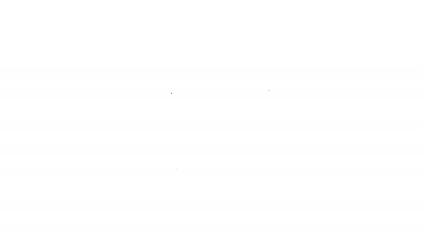 Gris Cruzado pickaxe icono de línea sobre fondo blanco. Tecnología de cadena de bloques, minería criptomoneda, bitcoin, altcoins, mercado de dinero digital. Animación gráfica de vídeo 4K — Vídeos de Stock