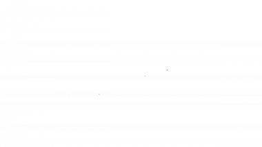 Beyaz arka plan üzerinde Gri Biyomühendislik çizgi simgesi. Genetik ve biyomühendislik simgesinin unsuru. Biyoloji, molekül, kimyasal ikon. 4k Video hareket grafik animasyon