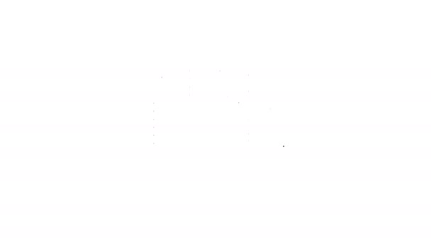 Graue Krankenakte auf Monitorzeilensymbol auf weißem Hintergrund. Krankenversicherungsformular. Verschreibungspflichtig, berichten medizinische Prüfzeichen. 4k Video Motion Graphic Animation — Stockvideo
