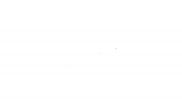 Ref. Grey Bioengineering line icon on white background. Элемент генетики и иконы биоинженерии. Биология, молекула, химическая икона. Видеографическая анимация 4K — стоковое видео