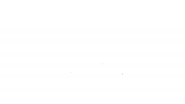 Icono de línea de Bioingeniería Gris sobre fondo blanco. Elemento del icono de la genética y la bioingeniería. Biología, molécula, icono químico. Animación gráfica de vídeo 4K — Vídeo de stock