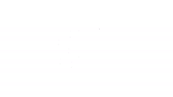 Magnete grigio con icona linea di denaro su sfondo bianco. Concetto di attrarre investimenti, denaro. Grande attrazione di profitto aziendale e di successo. Animazione grafica 4K Video motion — Video Stock