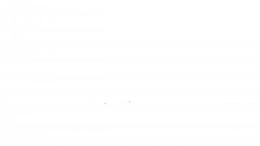 Beyaz arka plan üzerinde Gri Zaman Yönetimi satır simgesi. Saat ve dişli işareti. Verimlilik sembolü. 4k Video hareket grafik animasyon