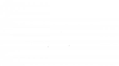 Beyaz arka planda gri Kronwatch satır simgesi. Zaman layıcı işareti. Kronometre işareti. 4k Video hareket grafik animasyon