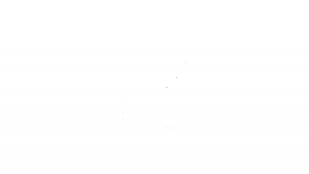 Stampa grigia e icona della linea di ingranaggi su sfondo bianco. Regolazione app, concetto di servizio, opzioni di impostazione, manutenzione, riparazione, fissaggio. Animazione grafica 4K Video motion — Video Stock