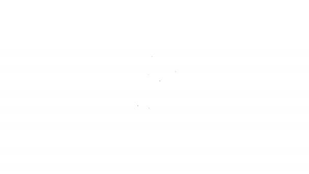 Grijs polshorloge en versnelling lijn pictogram op witte achtergrond. Aanpassen van de app, service concept, instelmogelijkheden, onderhoud, reparatie, vaststelling. 4k video Motion grafische animatie — Stockvideo