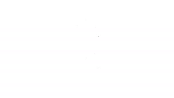 Ref. Grey Electric scooter line icon on white background. Видеографическая анимация 4K — стоковое видео