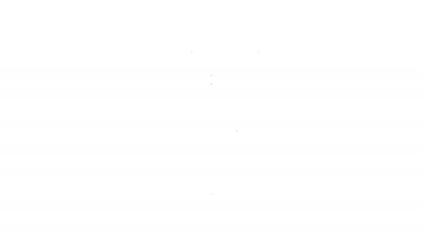 Icono de línea de Scooter gris sobre fondo blanco. Animación gráfica de vídeo 4K — Vídeo de stock