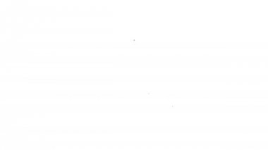 Gri Laptop ve beyaz arka plan üzerinde kilit çizgisi simgesi. Bilgisayar ve asma kilit. Güvenlik, güvenlik, koruma konsepti. Güvenli internet çalışması. 4k Video hareket grafik animasyon