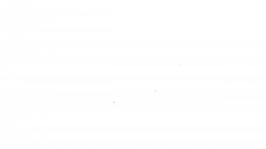 Beyaz arka planda kilit çizgisi simgesi olan Gri Kredi kartı. Kilitli banka kartı. Güvenlik, güvenlik, koruma konsepti. Güvenli bir ödeme kavramı. 4k Video hareket grafik animasyon