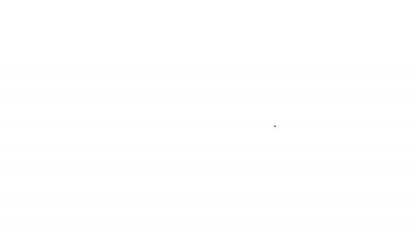 Beyaz arka planda gri Siber güvenlik simgesi. Kalkan işareti. Güvenlik konsepti. Dijital veri koruması. 4k Video hareket grafik animasyon