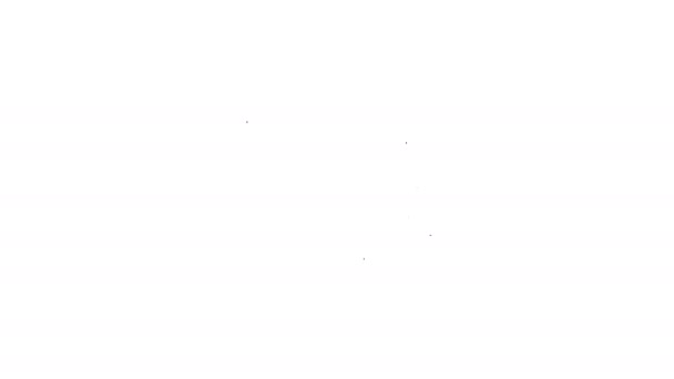 Cartella FTP grigia e icona della linea di blocco su sfondo bianco. Concetto di aggiornamento software, protocollo di trasferimento ftp. Sicurezza, concetto di protezione. Animazione grafica 4K Video motion — Video Stock