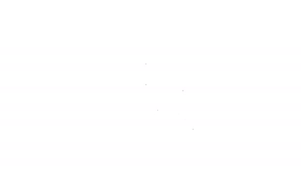 Sécurité du serveur gris avec icône de ligne de cadenas fermée sur fond blanc. Base de données et verrouillage. Sécurité, sûreté, concept de protection. Animation graphique de mouvement vidéo 4K — Video